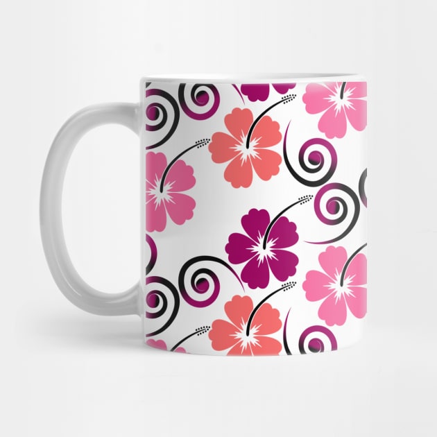 Hibiscus Cute Flowers In Modern Colors by IsmaSaleem